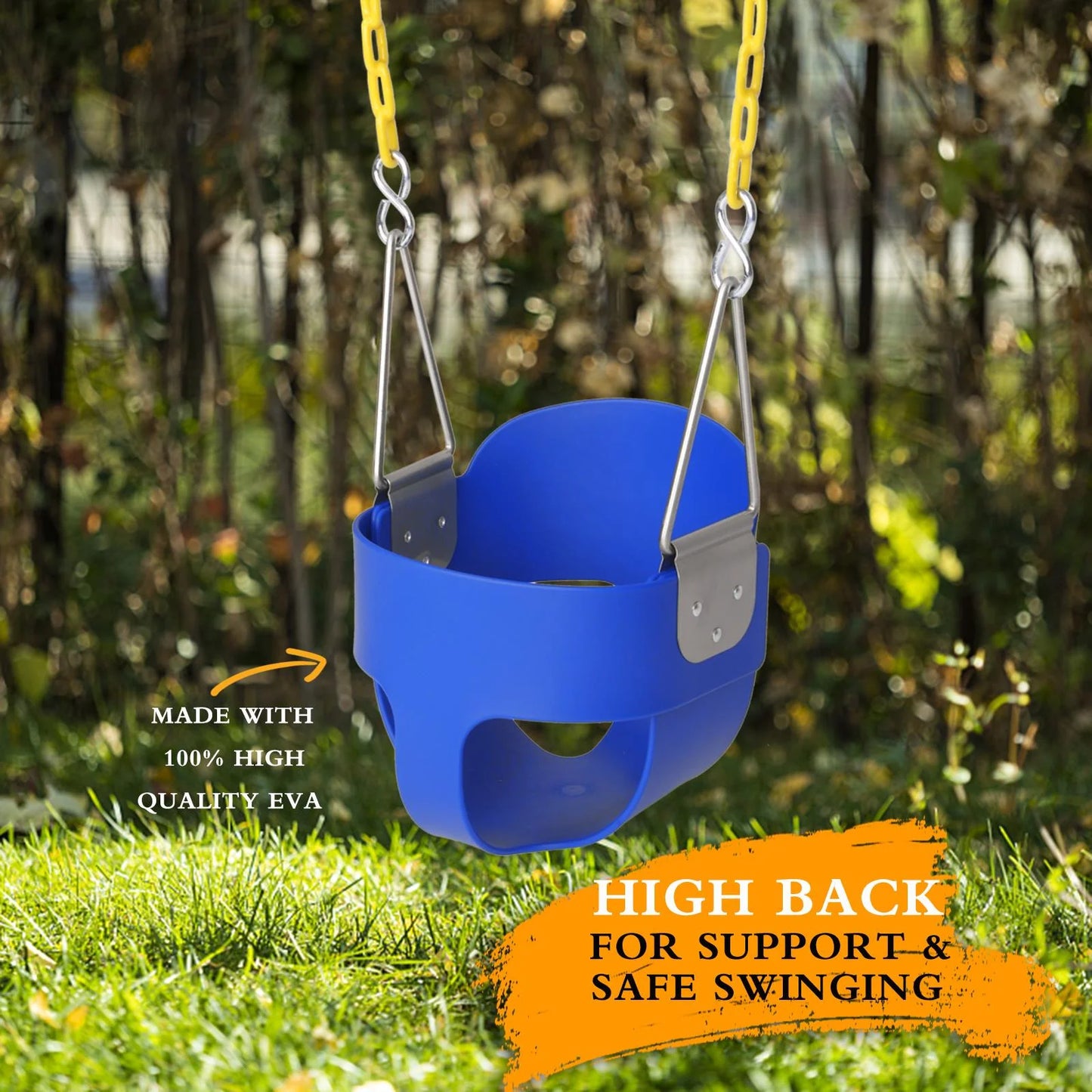 High Bucket Swing for Toddler, Seat Children Swing Set