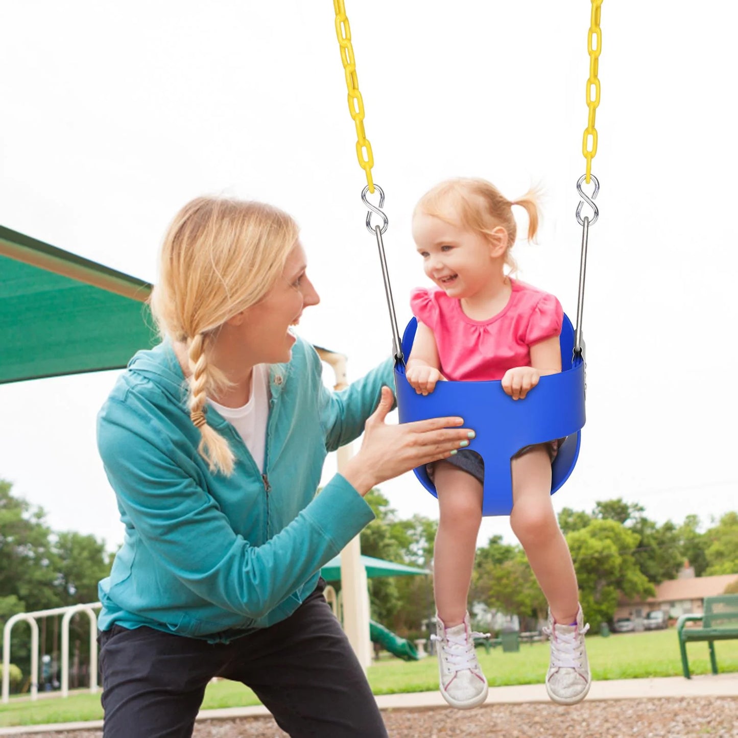 High Bucket Swing for Toddler, Seat Children Swing Set