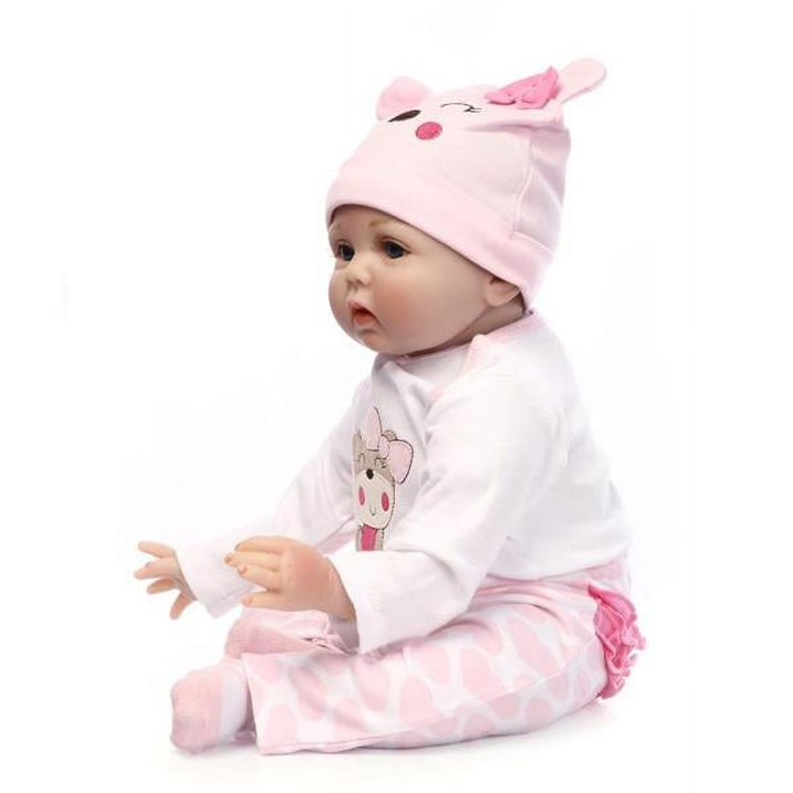 22"Reborn Baby Dolls Girl - Soft Cloth Body Newborn Girl Doll, Realistic Best Baby Doll That Look Real