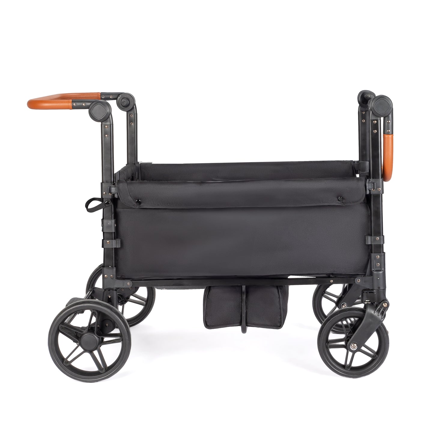 4 Seat Stroller Wagon with Footwell Black