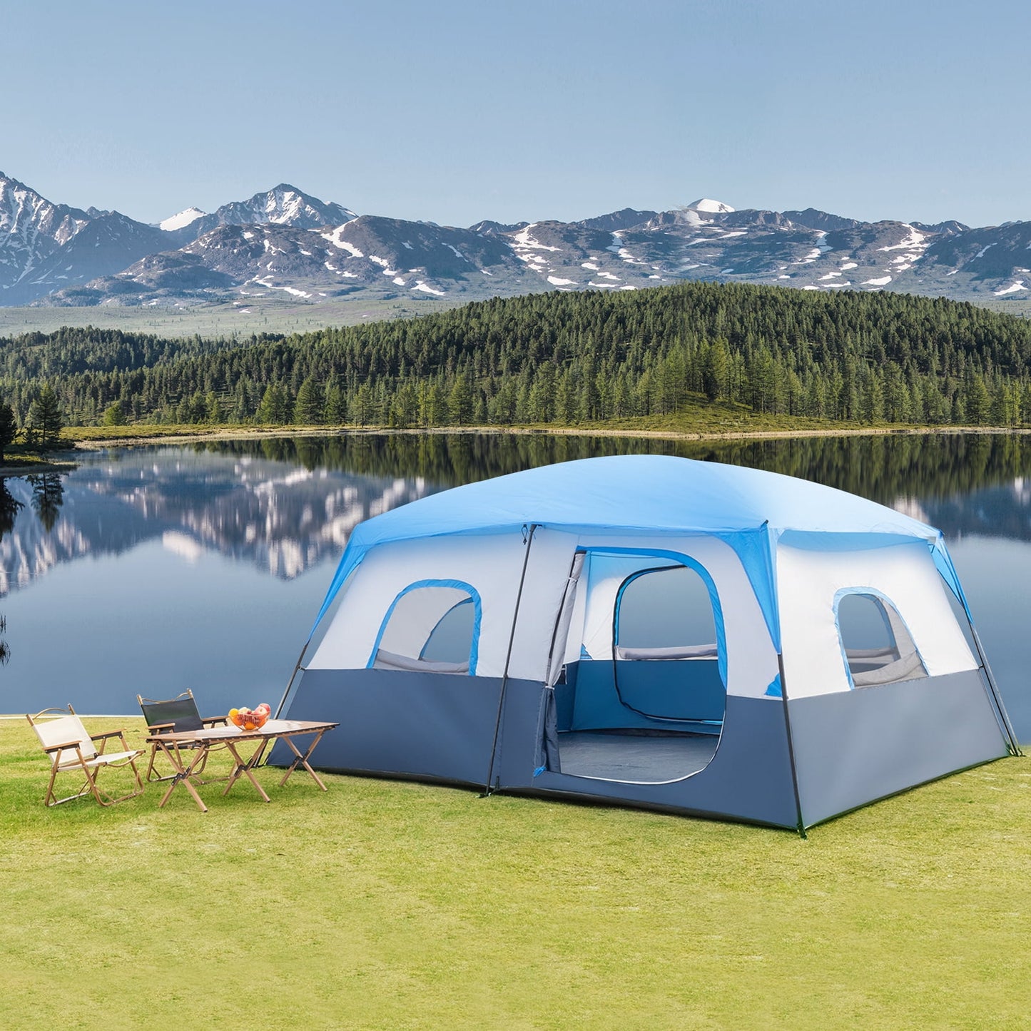 14 Person Camping Tent for Family with Storage