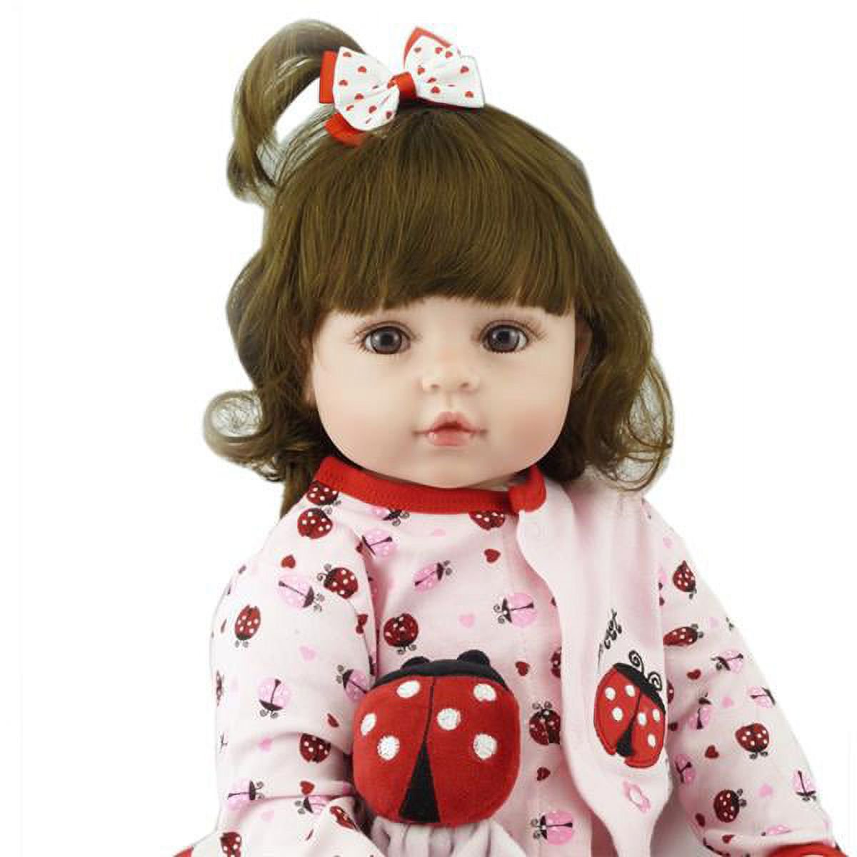 Baby Doll 24" Beautiful Simulation Baby Girl Reborn Baby Doll in Beetle Dress