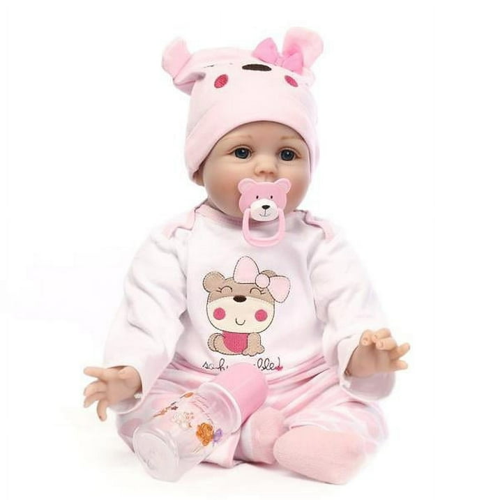 22"Reborn Baby Dolls Girl - Soft Cloth Body Newborn Girl Doll, Realistic Best Baby Doll That Look Real