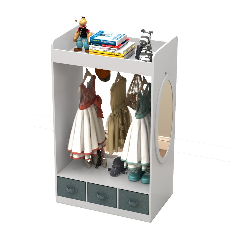 Kids Wardrobe with 3 Non-Woven Drawers